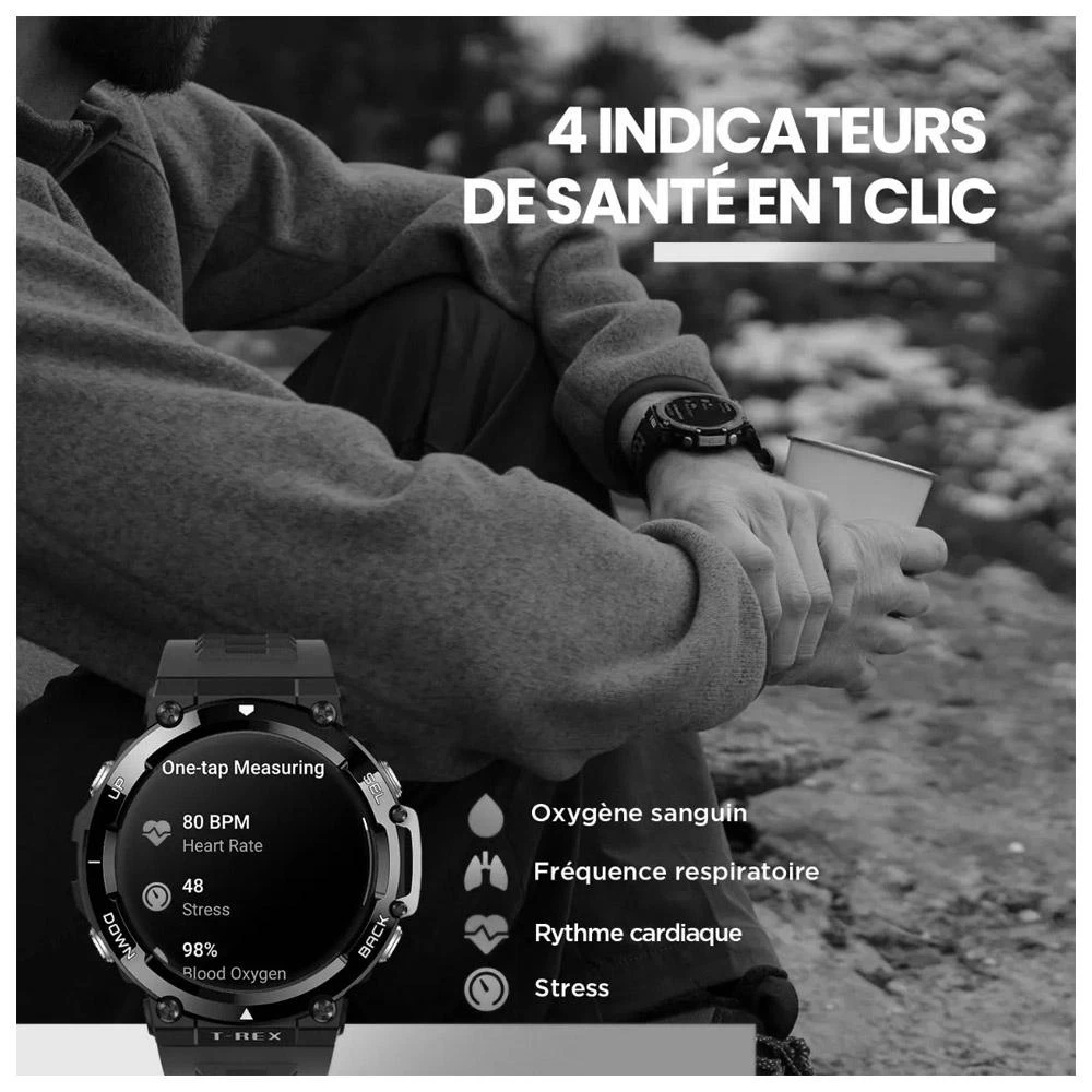 Orologi GPS Amazfit T-Rex 2 Wild Green 5 Orologi GPS Amazfit T-Rex 2 Wild Green - immagine 5