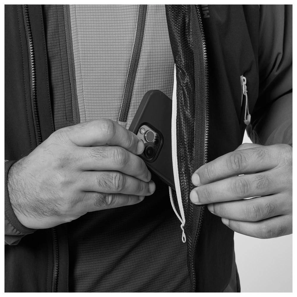 Giacca Da Trekking Millet Fusion XCS Hoodie Black/Dark Grey 2 Giacca Da Trekking Millet Fusion XCS Hoodie Black/Dark Grey - immagine 2