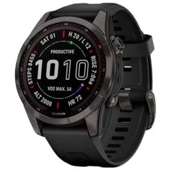 Orologi GPS Garmin Fenix 7S Sapphire Solar Edition Carbon Gray Black