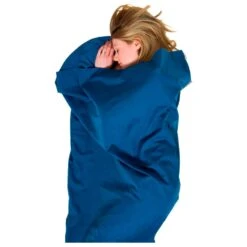 Saccolenzuolo Lifeventure Polycotton Sleeping Bag Liner Rectangular Navy Blue