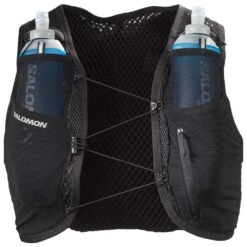 Gilet Da Trail Salomon Active Skin 4 With Flask Black Black