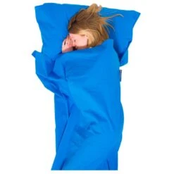 Saccolenzuolo Lifeventure Cotton Sleeping Bag Liner Rectangular Blue