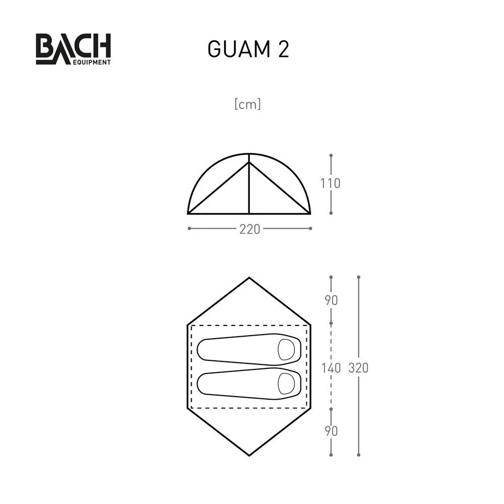 Tende Bach Equipment Guam 2 Willow Bough Green 2 Tende Bach Equipment Guam 2 Willow Bough Green - immagine 2