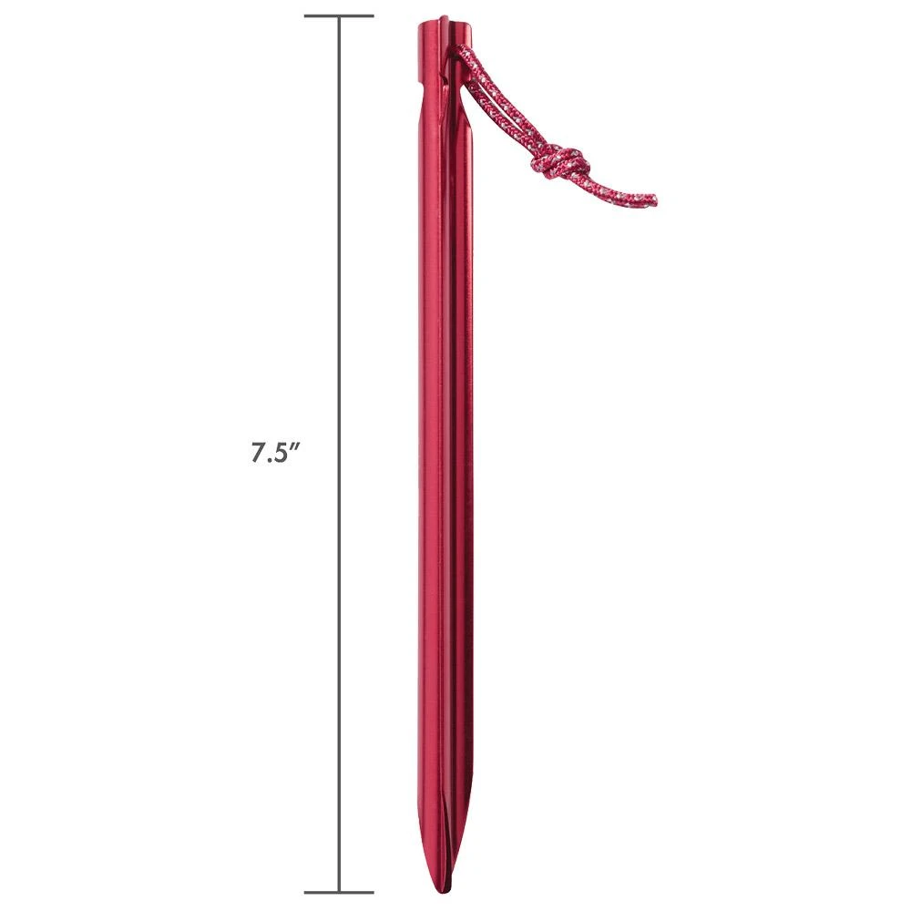 Picchetti Per Tende Msr Gear Groundhog Stake Kit X6 Red 4 Picchetti Per Tende Msr Gear Groundhog Stake Kit X6 Red - immagine 4