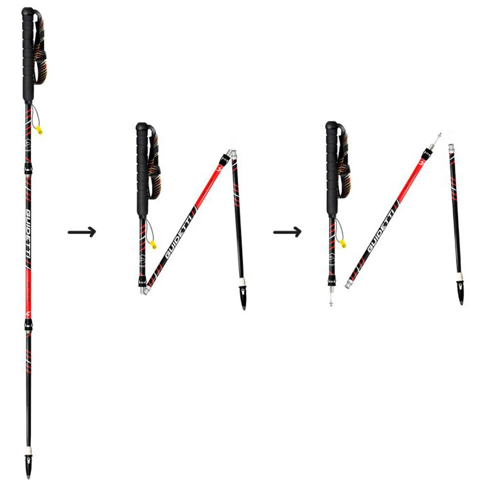 Bastoncini Guidetti Silver Aéro Alu Noir Rouge 4 Bastoncini Guidetti Silver Aéro Alu Noir Rouge - immagine 4