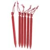 Picchetti Per Tende Msr Gear Mini-Groundhog Stake Kit X6 Red