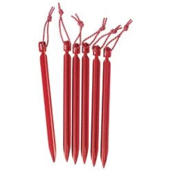 Picchetti Per Tende Msr Gear Mini-Groundhog Stake Kit X6 Red